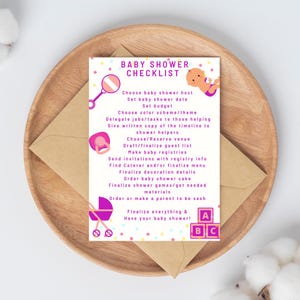Baby Shower Checklist Girl