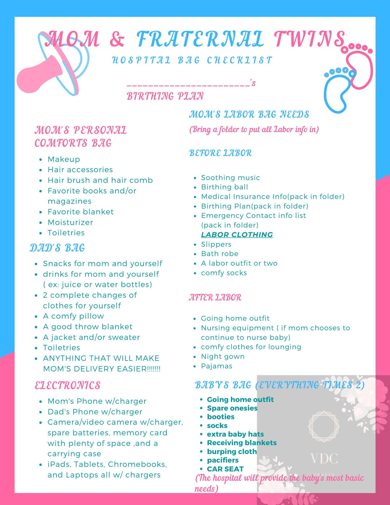 What I Packed in My Hospital Bag, Mom & Baby Checklist - Simply Taralynn