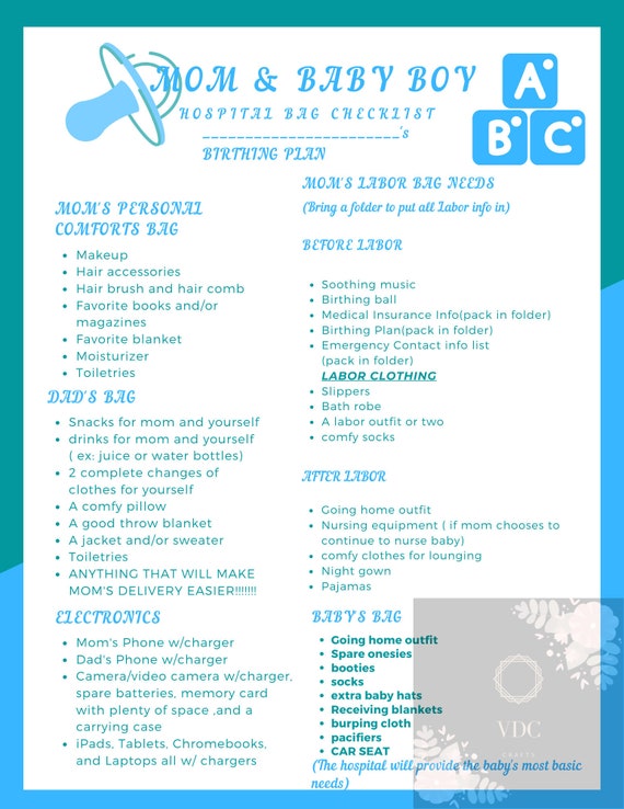 Hospital Bag Checklist for Mom and Baby - What to Pack – Itzy Ritzy