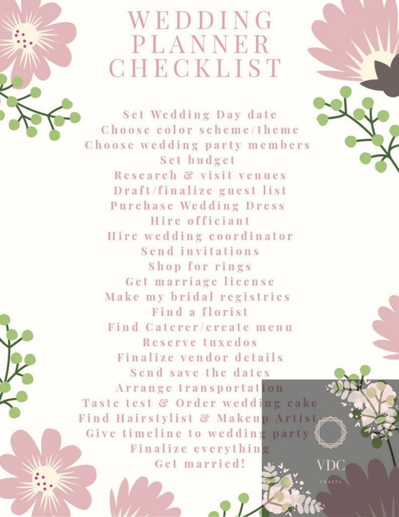 Simple Wedding Checklist Planner image 1