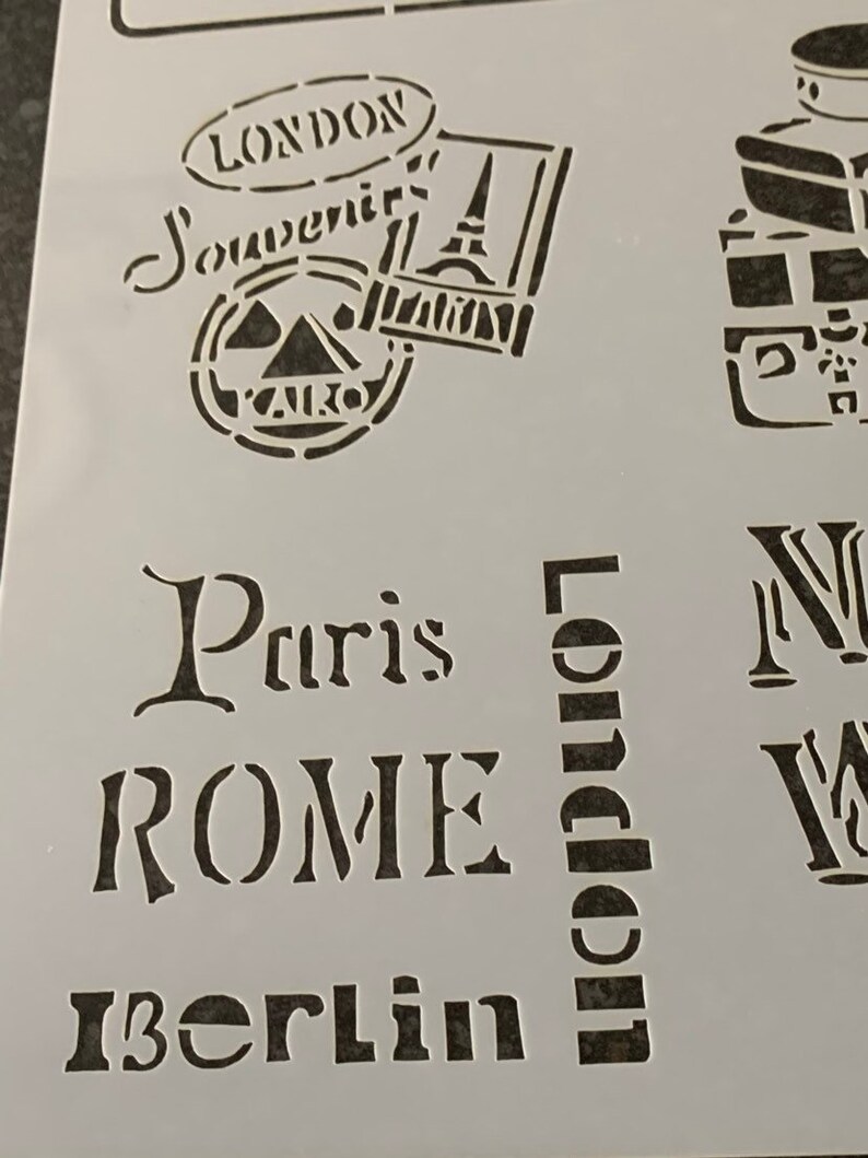 Travel Stencil Holiday Stencil Route 66 Stencil Furniture Etsy