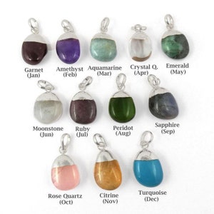 Smooth Tumble Pendant/Gemstone Large Tumble Pendant/Electroplated Cap Pendant/Birthstone Charm/Jewelry Making Charm/Sell Individually