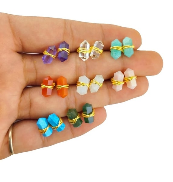 Clear Quartz Pencil Point Studs Clear Quartz Pencil Point Studs