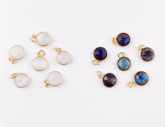 Labradorite Bead Drape Earrings with Rectangle Back Gold-plated Sterling Silver Labradorite Bead Drape Earrings with Rectangle Back Gold-plated Sterling Silver