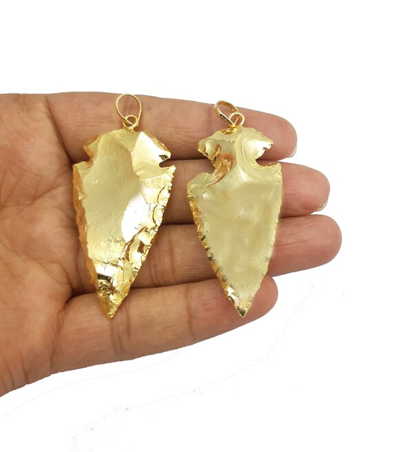 Arrowhead Pendant PG0920F Natural Jasper Arrowhead Brown Arrowhead Pendant Jasper Pendant Jasper Arrowhead Pendant