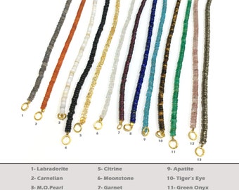 Pretty Gemstone Heishi Beads Beaded Necklace, Heishi Tyre 3-4mmBeads Necklace, Gemstone Necklace, Gift For Her, 24" Necklace, Beads Necklace