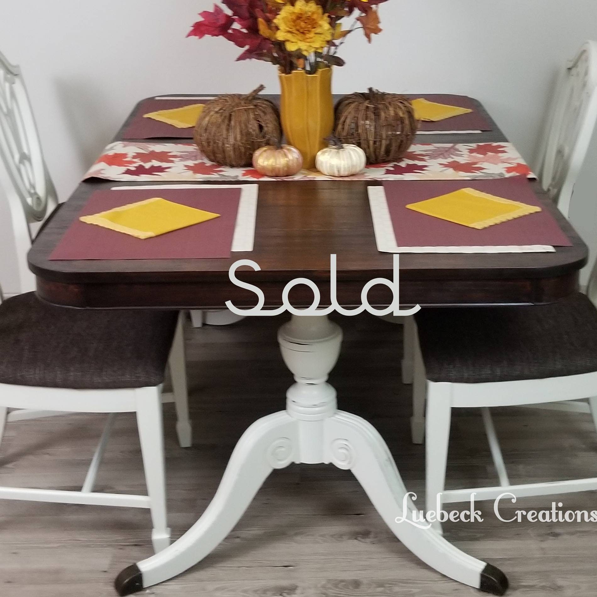 SOLD Farmhouse Dining Table and Chairs. Vintage Kitchen Table - Etsy