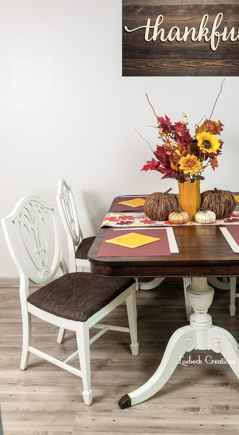 SOLD Farmhouse Dining Table and Chairs. Vintage Kitchen Table - Etsy