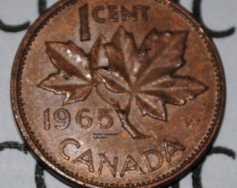 1965 canadian penny etsy