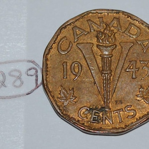 Canada 1943 5 Cents Tombac George VI Canadian Victory Nickel Lot #2289