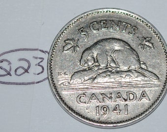 Canada 1941 5 Cents George VI Canadian Nickel Lot #Q23