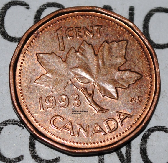 Canada 1993 1 Cent Copper Coin One Canadian Penny 
