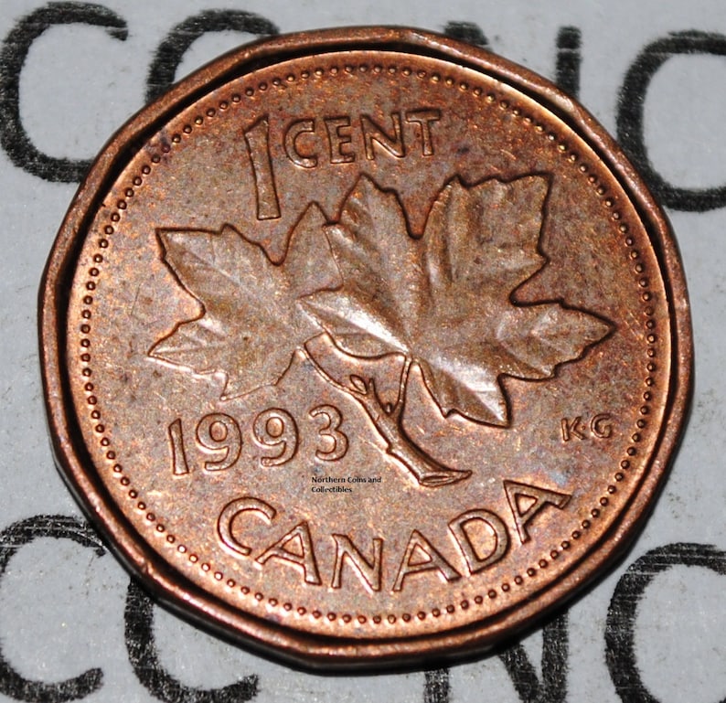 Canada 1993 1 Cent Copper Coin One Canadian Penny image 1