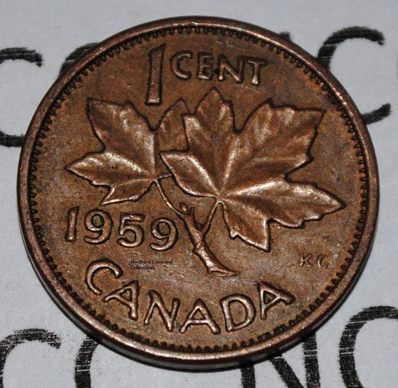 Canada 1949 AB 1 Cent A off Between Denticles One Canadian 