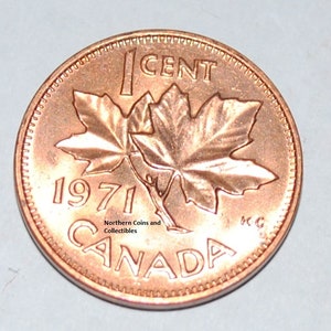 1971 1 Cent Kanada Kupfer schön Stempelglanz kanadischer Penny BU
