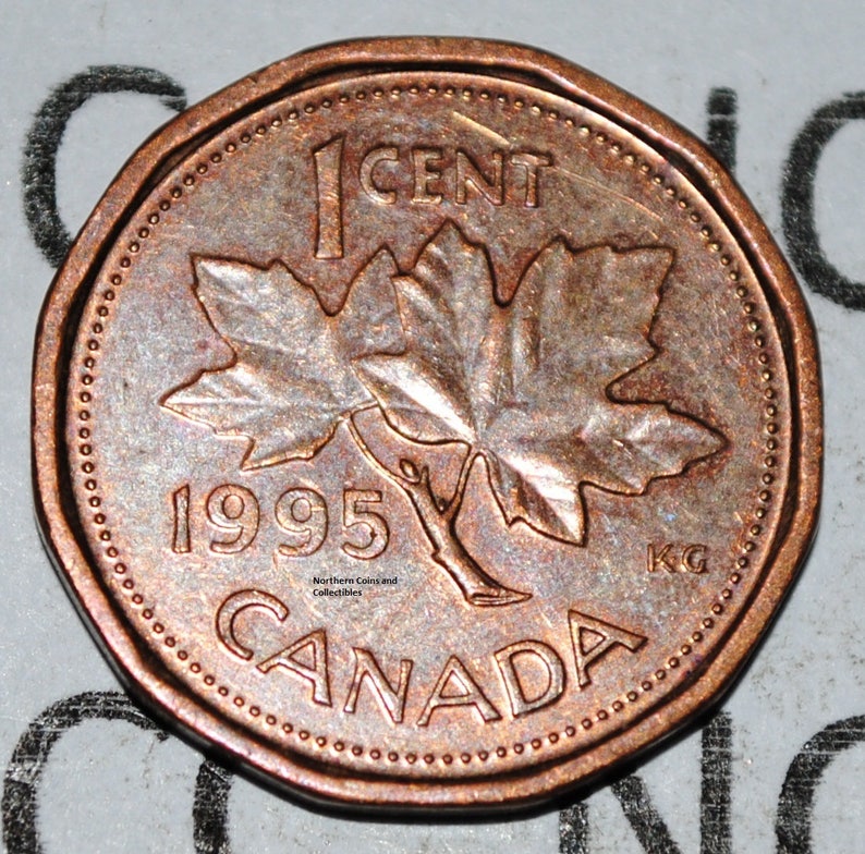 Canada 1995 1 Cent Copper Coin One Canadian Penny Etsy