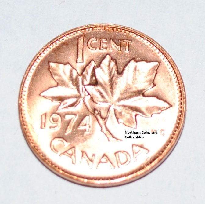 1974 1 Cent Canada Copper Nice Uncirculated Canadian Penny BU