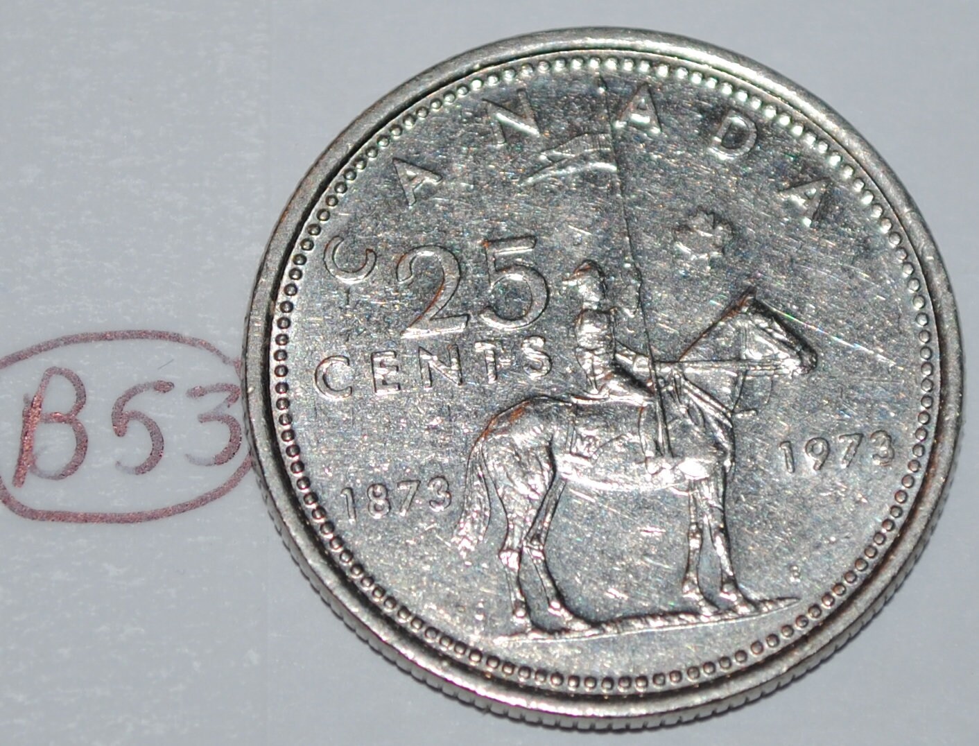Canada 1973 25 cents Canadian Mountie Quarter Coin Lot B53 Etsy