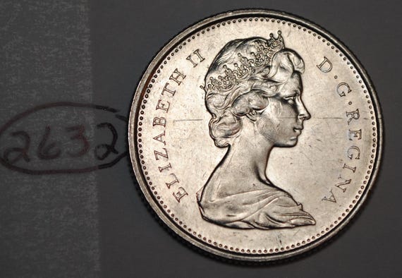 Canada 1976 25 Cents Canadian Caribou Quarter Coin Lot #2632