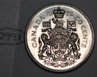 1963年カナダ銀貨50セントハーフドル .800 PL - Etsy 日本