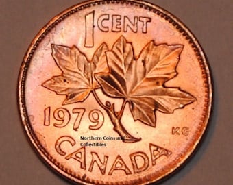 1979 1 Cent Canada Copper Nice Uncirculated Canadian Penny BU