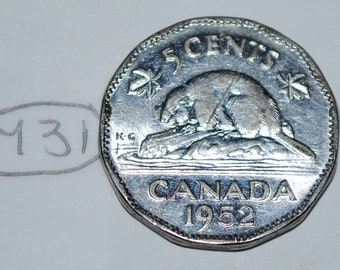 Canada 1952 5 Cents George VI Canadian Nickel Lot #M31