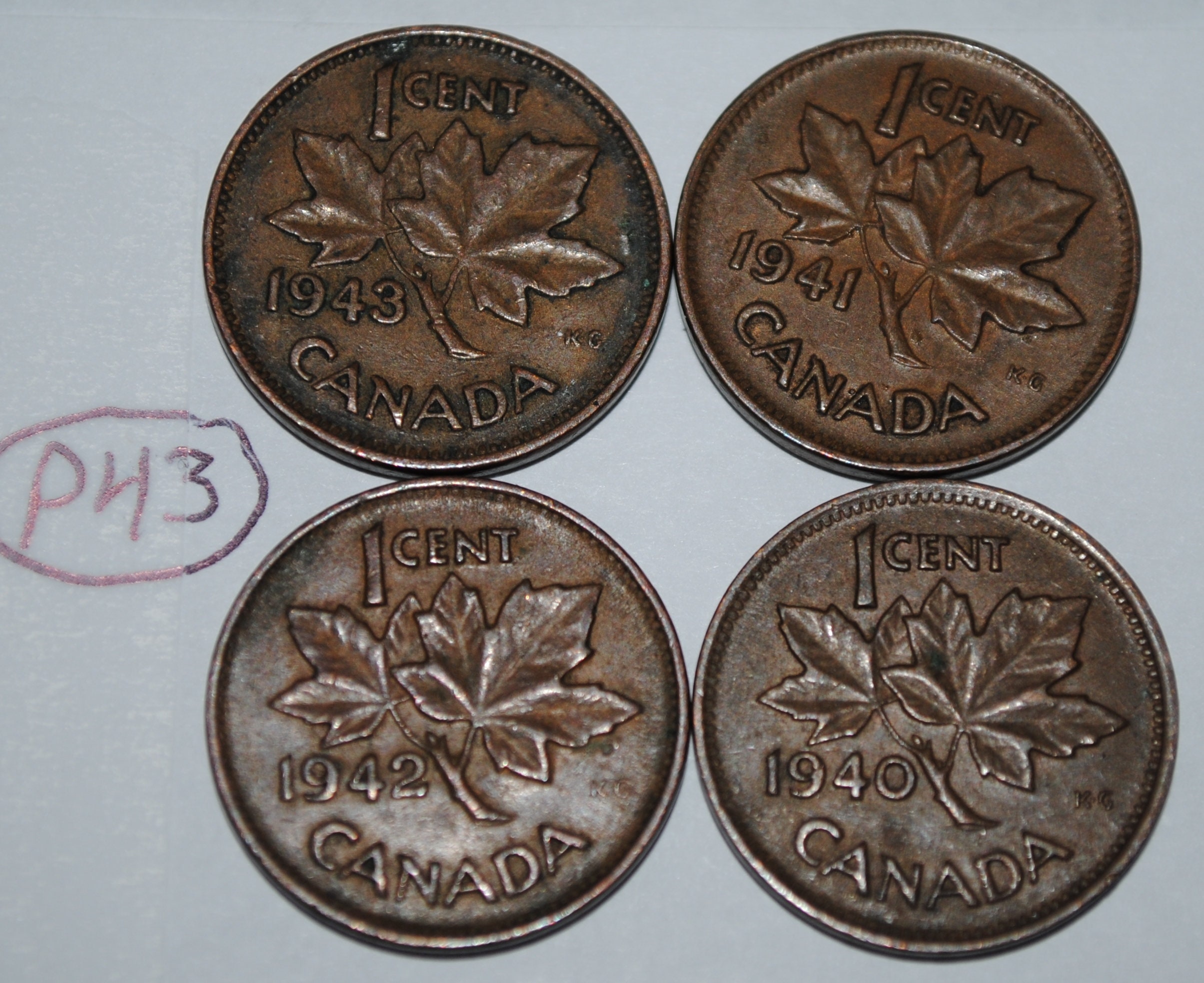 1943 Canada Small Cent Penny Circulated Nice Coin One Coin From The Lot. 1943 Canada Small Cent Penny Circulated Nice Coin One Coin From The Lot.