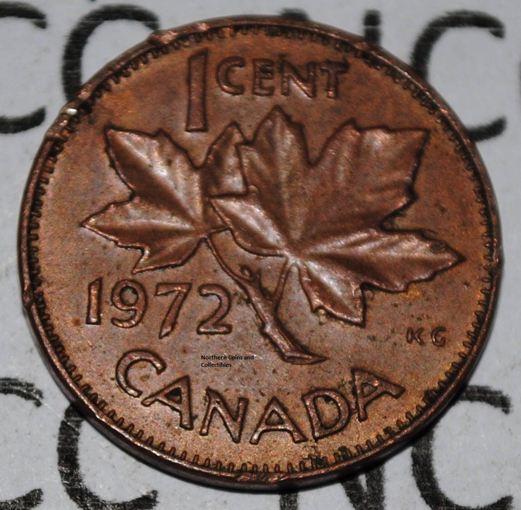 1972 CANADA 1 Cent Copper Penny Uncirculated 