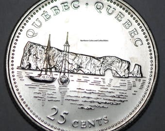 Canada 1992 QC 25 cents Quebec UNC Provincial Canadian Quarter