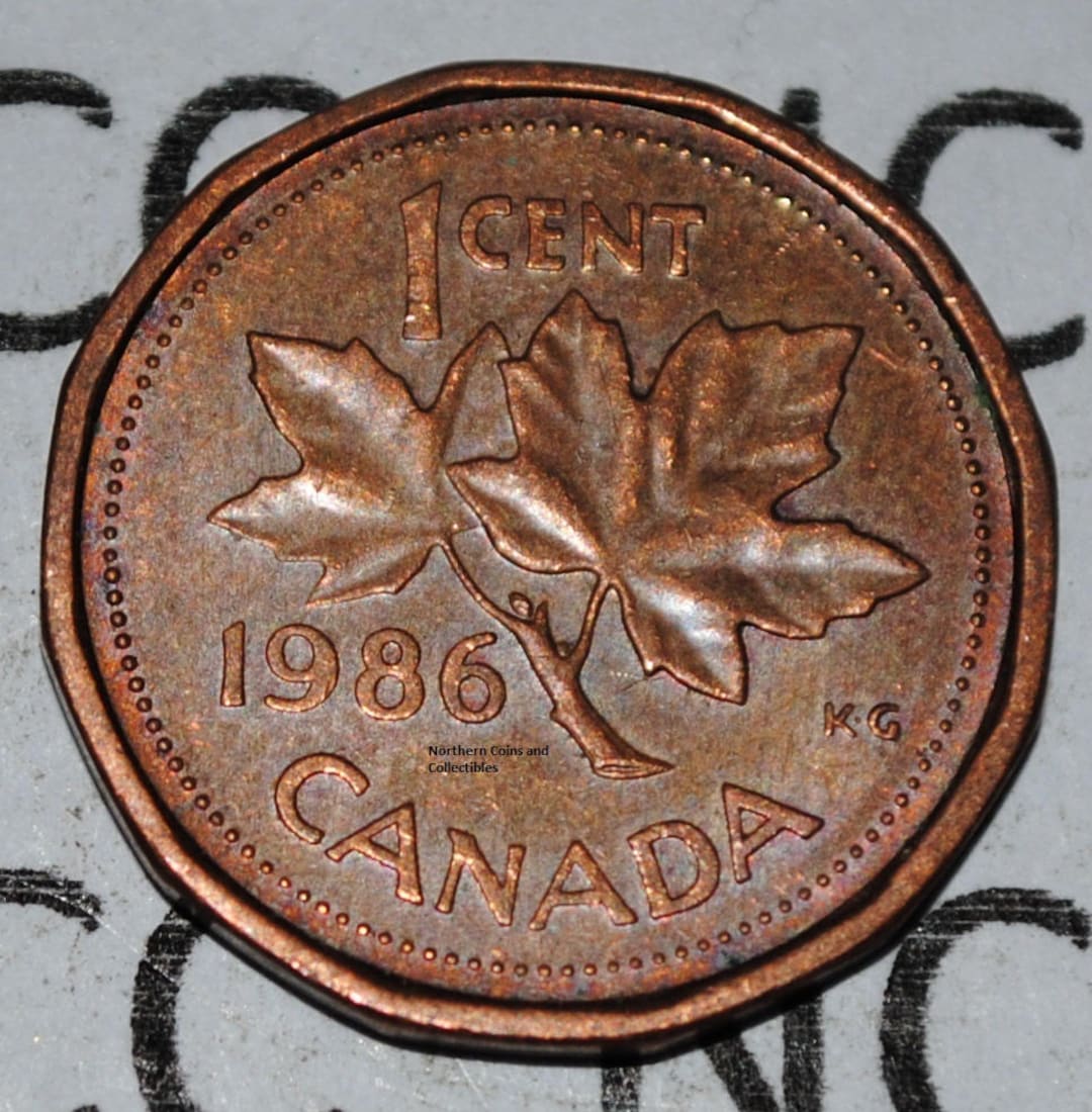 Canada 1986 1 Cent Copper Coin One Canadian Penny - Etsy