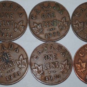 Canada 1975 1 Cent Copper Coin One Canadian Penny 