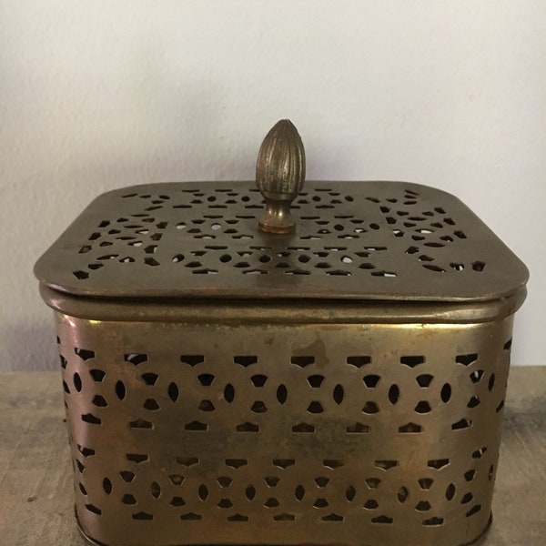 Lidded Brass Box Etsy