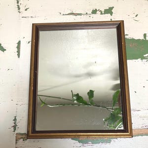 Vintage Gold Framed Rectangular Mirror: Gallery Wall Accent