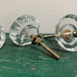 Vintage Glass Furniture Knobs: Empire, Victorian Style