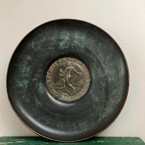 Vintage Pal-Bell Brass Wall Plate: Mid Century Modern Judaica