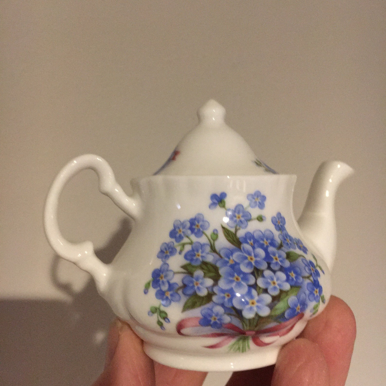 Miniature Teapots Blue and White Porcelain Teapot Childs Etsy