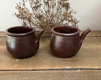 Vintage Japanese Bizen Style Ware: Unglazed Wood Fired