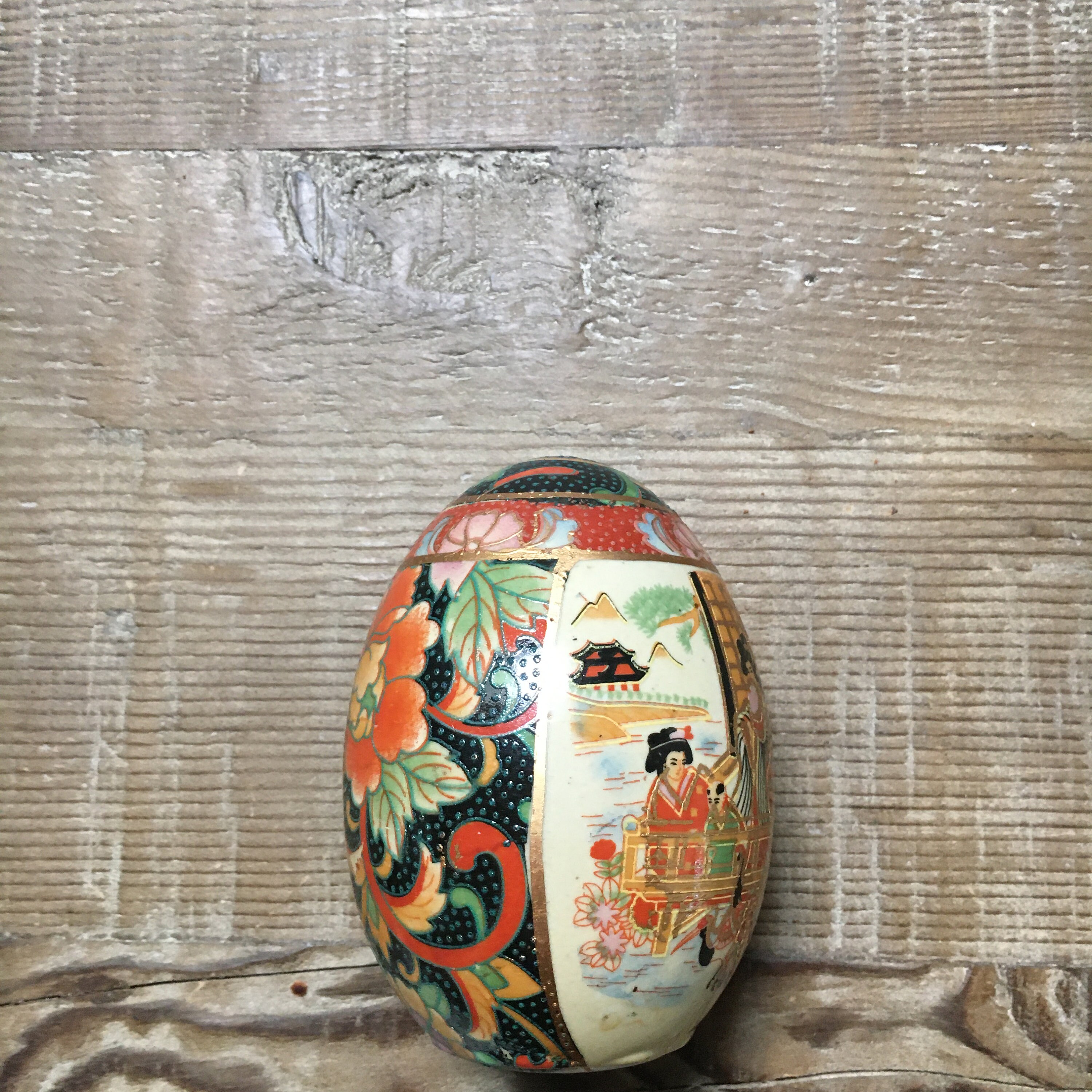 Painted Chinoiserie Porcelain Egg Decorative Chinese Egg | Etsy