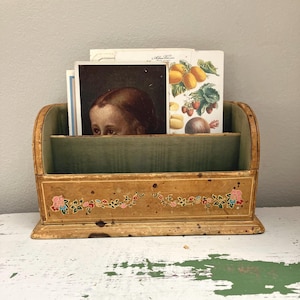 Vintage FAO Schwarz Letter Holder: Italian Child&#39;s Desk Accessory