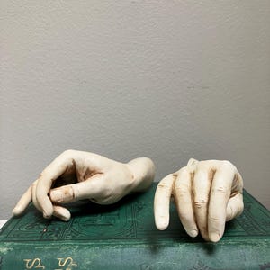 Vintage Hand Sculpture | Life Like Skin Tone Hand | Hand Incense Holder | Resin Hand | Halloween Creepy Hand Shelf Art Object
