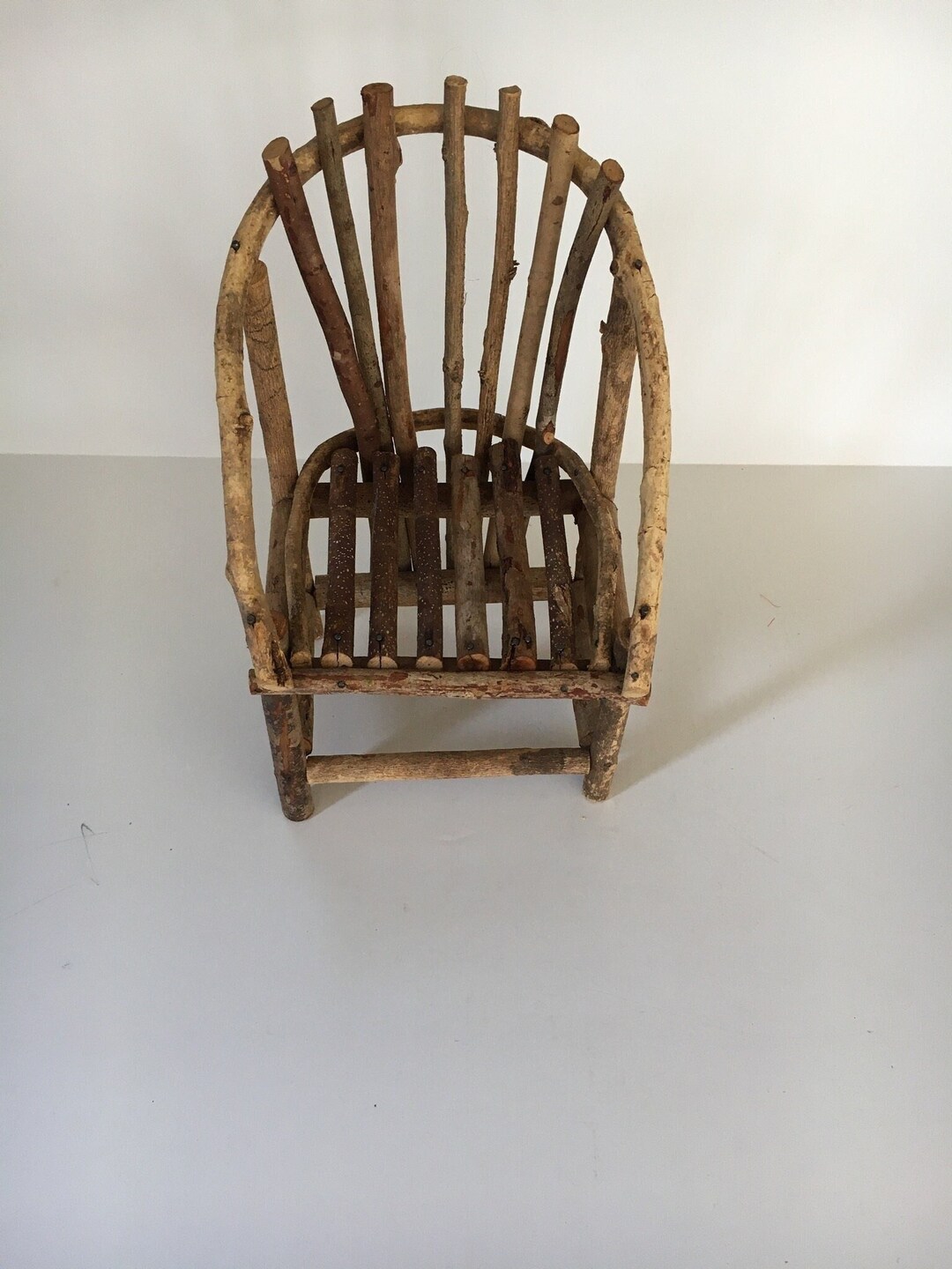 Rustic Twiggy Dolls Chair Rustic Dollhouse Furniture Made Out of Tree