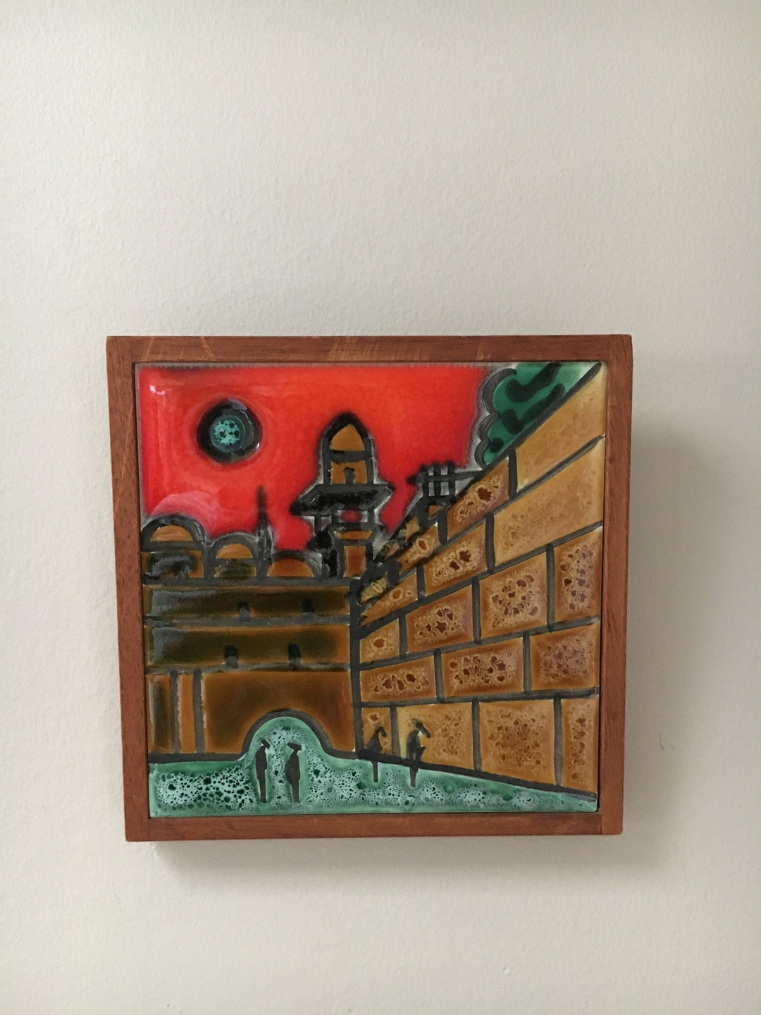 Ceramic Wall Tile Jerusalem Wall Tile Western Wall Ceramic Tile Jerusalem Hand Craft Souvenir