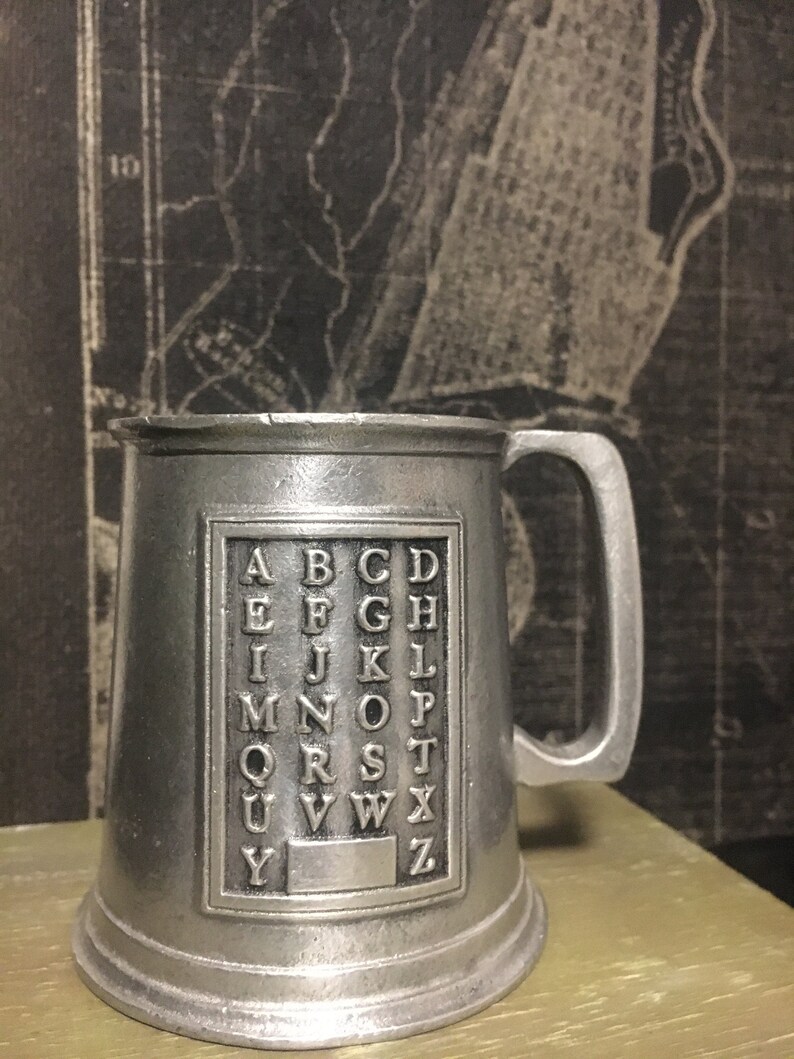 Vintage Pewter ABC Cup Alphabet Cup Pewter Baby Cup Childs | Etsy