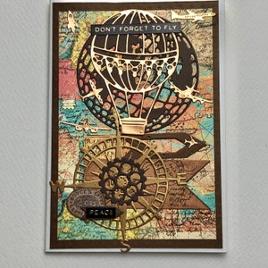 Men’s Birthday Card, Handmade Greeting Card, Card for Traveller , Don’t Forget To Fly, Father’s Day