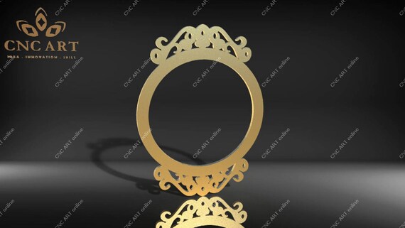 water jet Router Nice mirror frame DXF DWG and EPS File For CNC Plasma laser