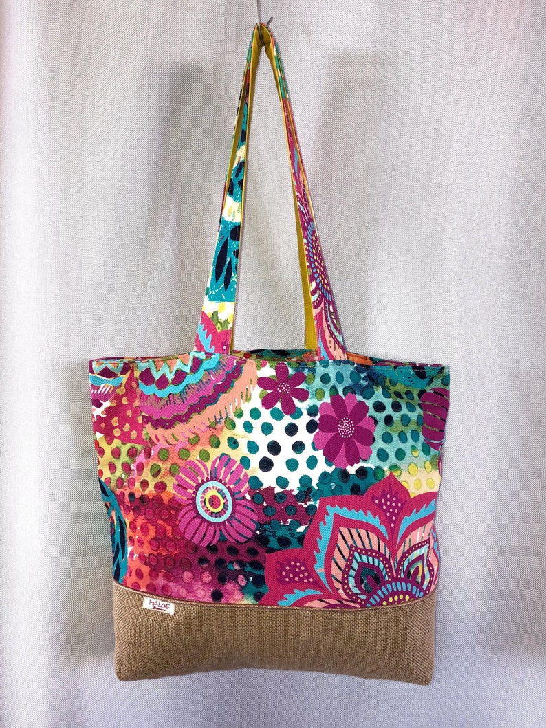 Tote shopping bag coloured Hessian Tote bag colors and burlap