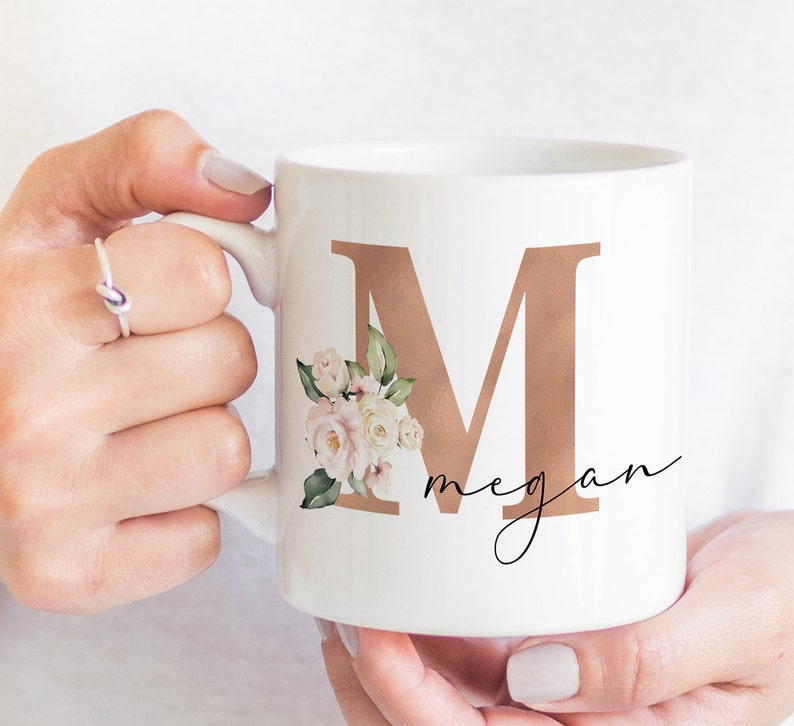 Personalised name Mug Initial and Name Mug Personalised Etsy