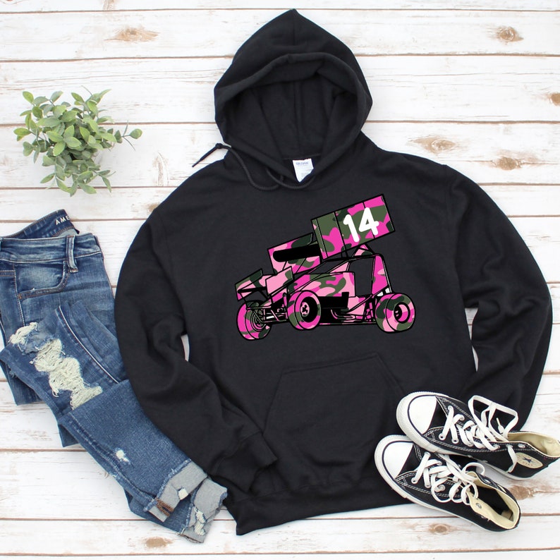 Sprint Car Racing Hoodie Womens Camo Pink Hoodie Gift for Etsy