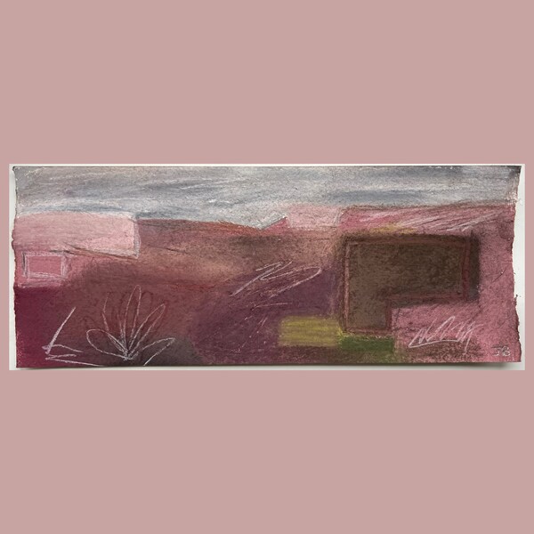 Long Purple Valley | Pastel drawing, purple, heather long valley