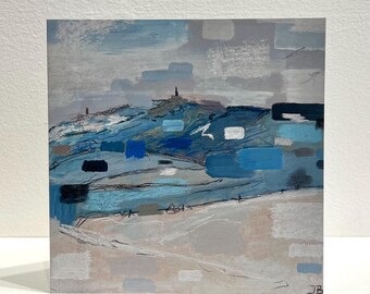 Cowling Pinnacle Snow Card | art card abstract landscape Christmas card snow card winter